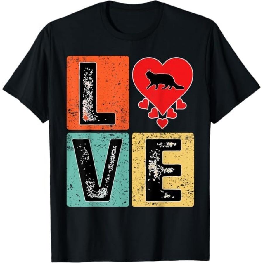 I Love Maine Coon Cat Lover Valentine s Day Maine Coon T-Shirt Khan Mens Womens Tank Top Sweatshirt Hoodie Longsleeve 841 Black S
