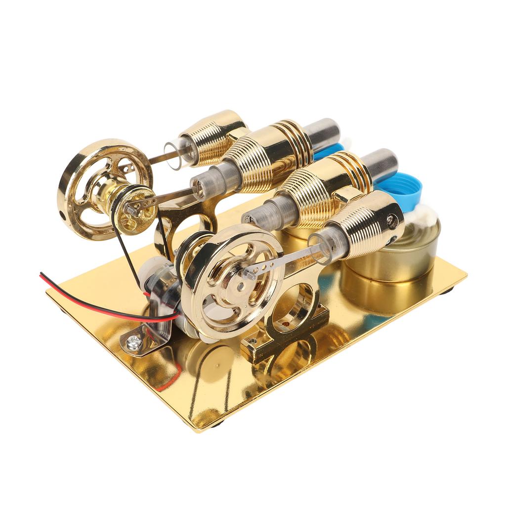 Hot  Stirling Engine Golden Color Easy Assembly Stainless Steel Stirling Engine Model for Teachin