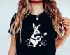 The White Rabbit Playing Guitar Shirt, Gift For Guitar Player, Funny Guitar Shirt Acoustic Electric Bass Player For Men Women Rock Band