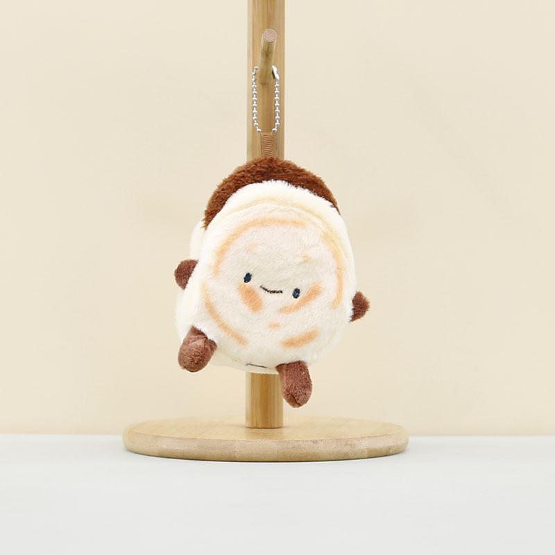 

Adorable Meat Sandwich Plush Keychain Soft Toy Cute Doll For Bags And Accessories