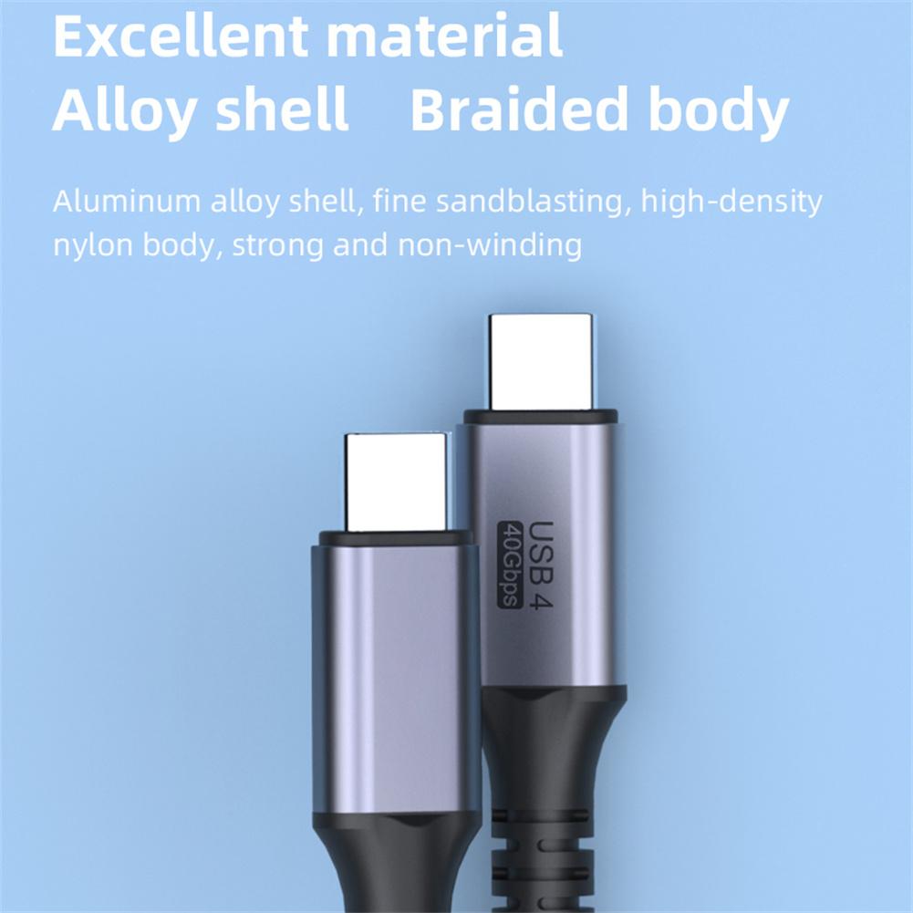 Usb4.0 40gbps Type C To Type C Cable Pd3.1 240w Fast Charging Cable 8k 60hz Compatible For Ps5 Nintendo Switch