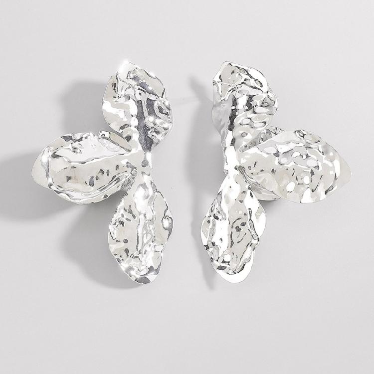 Delicate Petal Earrings Showcasing Exquisite Wrinkle Details Adult Jewelry Elegant Dangle Earrings for Modern Women
