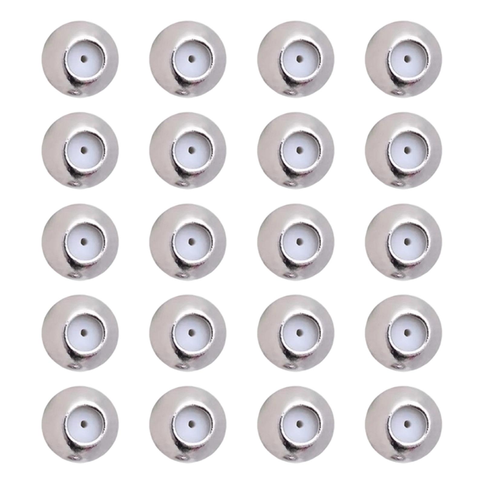 

Набор из 20 надежных застежек для серег-пуссет, фиксирующиеся зажимы, надежная фиксация, заглушки для серег, подходят для серег, ювелирных изделий 3 белый