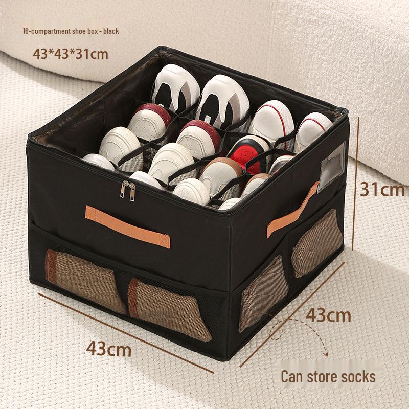 Foldable Waterproof Shoe Storage Box with Lid for Bedroom