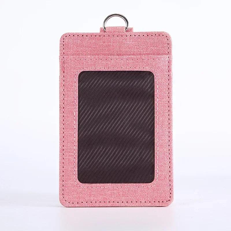 

Fashion Slim Mini Leather Wallet Bank Business Credit Card Holder Leather Short Purse ID Card Holder Badge Bag Case розовый