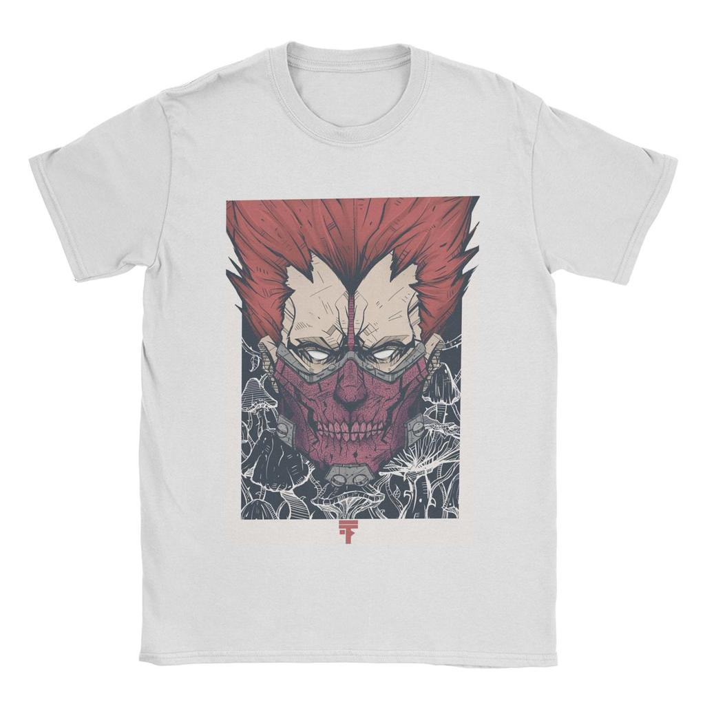 Men's T Shirts Anime Vintage Tees Short Sleeve Round Collar T-Shirts Pure Cotton Printed Tops