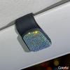 Portaocchiali da sole in cristallo con strass per auto, clip per custodia per occhiali da sole per auto, aletta parasole, supporto per biglietti da visita, fissaggio, accessori per auto