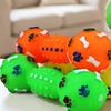 Dog Dumbbell Toy Squeaky Dumbbell Dog Chew Toy Raised Texture Teeth Cleaning Toy for Puppy Teething Dogs Interactive Play