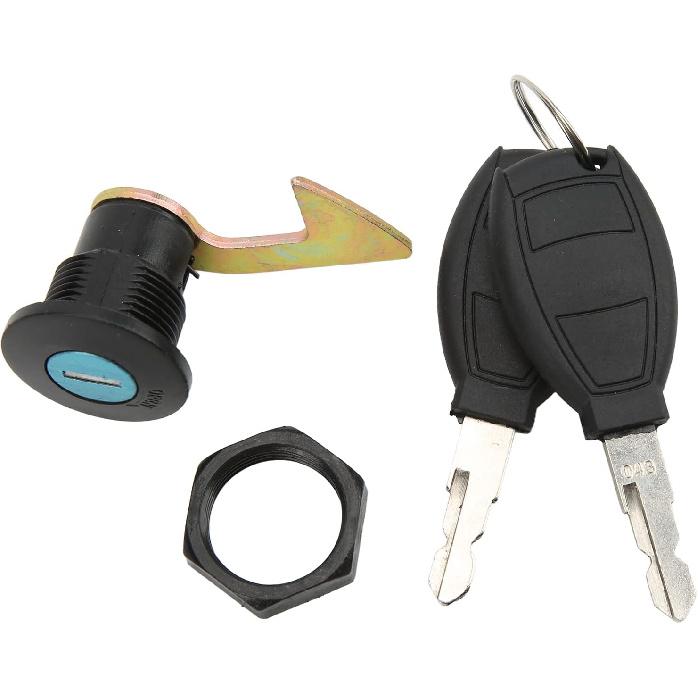 Tour Pak Lock, KIMISS Rear Trunk Lock & Keys Set Aluminum Plastic Scooter Fitting Tail Lock Universal for Electric Motorcycles Storage Trunk #3