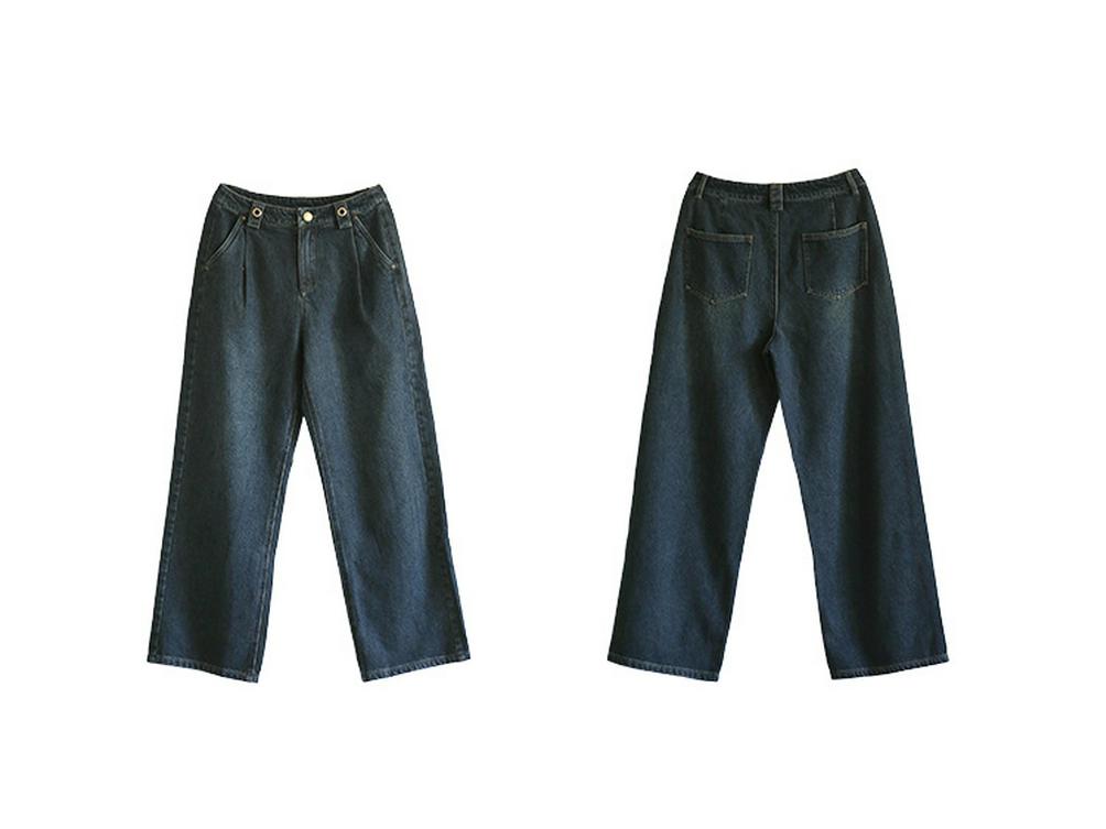Women's High-Waisted Wide-Leg Jeans - 2025 Retro Hepburn Style for Autumn/Winter
