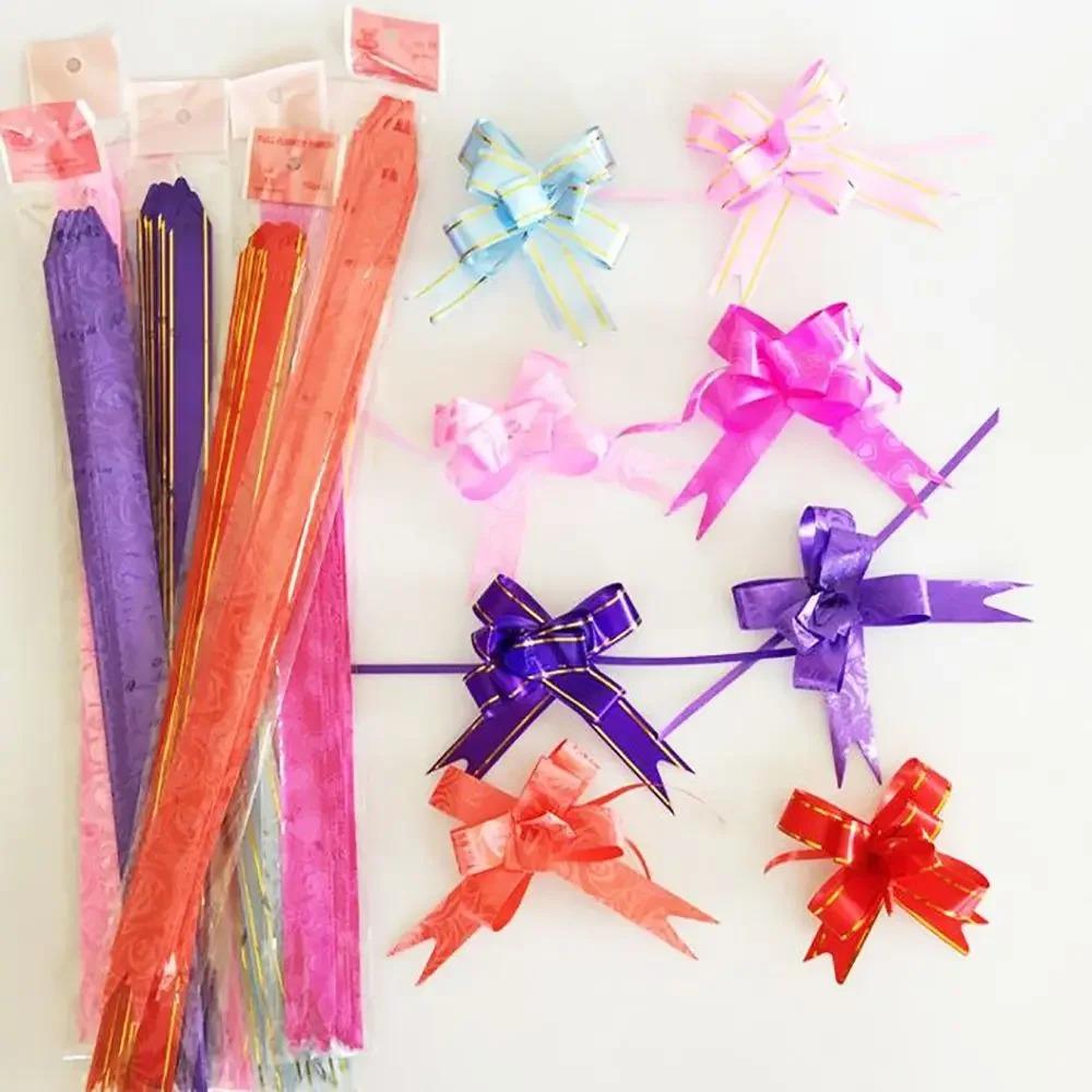 10pcs 18mm DIY Flower Ribbons Pull Bowknots Christmas Car Decoration Gift Wrap Holiday Birthday Party Wedding