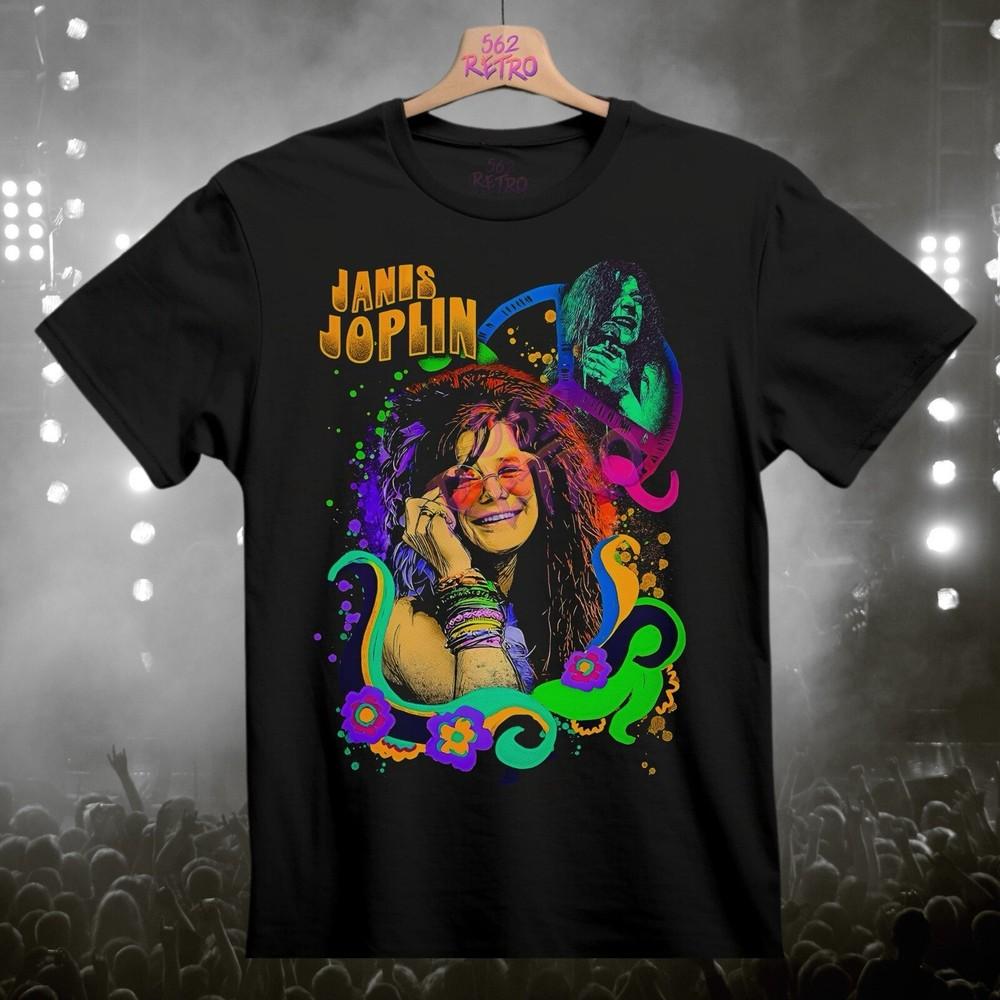 Janis Joplin Classic Rock Band TShirt Black S3XL Unisex T-Shirt XXXL