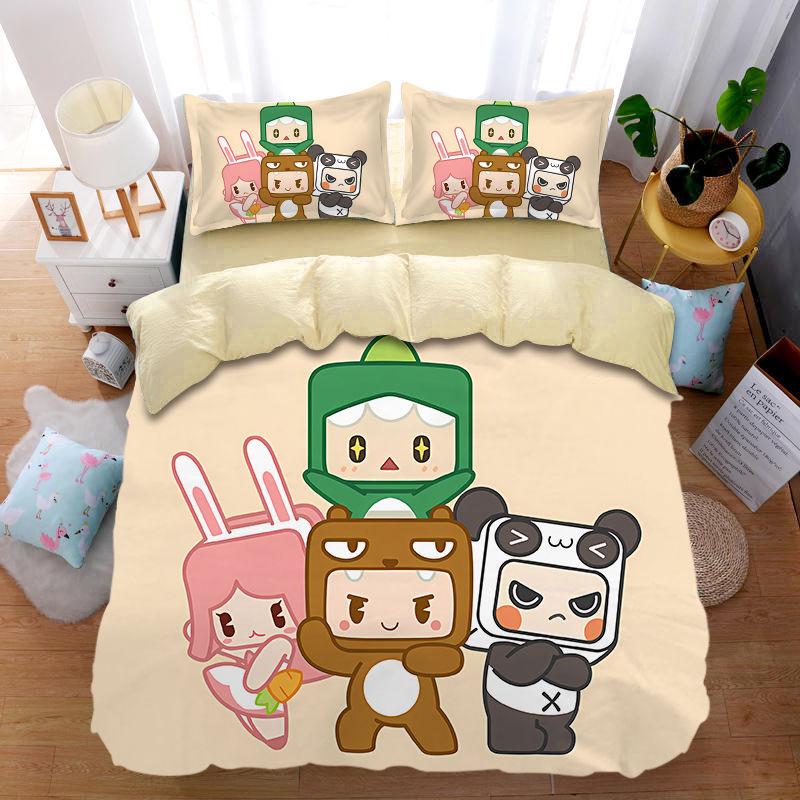 Game Mini World Duvet Cover Pillowcase Bedding Set Adult Boy Girl Bedroom Decoration Children Single Double Large Size