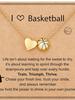 One Piece Softball/soccer/volleyball/basketball/rugby Necklace for Girls and Women, Sports Accessories Jewelry, Perfect Gift for Couples
