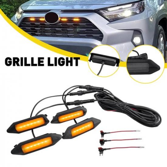 LED Front Grille Running White Lights Wire Harness For Toyota RAV4 -2024