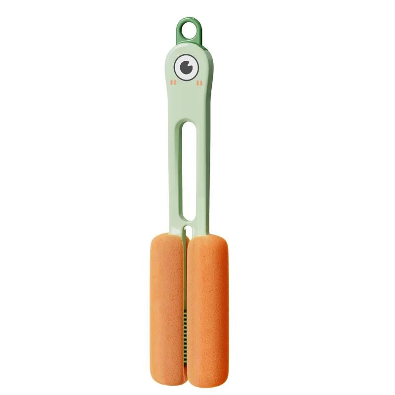 

Home Kitchen Small Tool Multifunctional Cup Brush Long Handle Washing Cup Brush Cleaning Brush Four Use Double Head Bottle Brush зелений