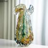 Colorful Flower Edge Glass Vase Hydroponics Plant Pots Table Decoration Flowers Arrangement Floral Vase Room Aesthetic Decor