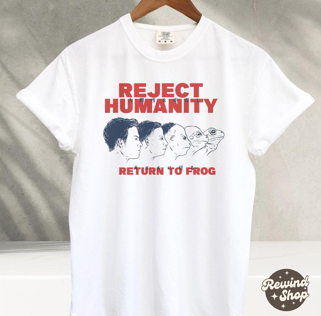 Unhinged Reject Humanity Frog Shirt, Comfort Colors Frog Shirt, Vintage Funny Graphic Tee, Scientific, Nature Lovers Gift, Frog Lovers Gift