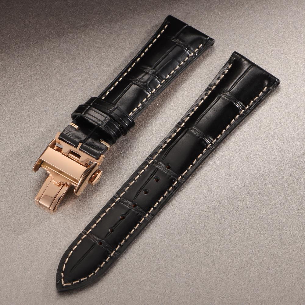 Watchband 18mm 19mm 20mm 21mm 22mm Men Women Cowhide Strap for Longines Butterfly Clasp Universal Watch Band Watch Accessories