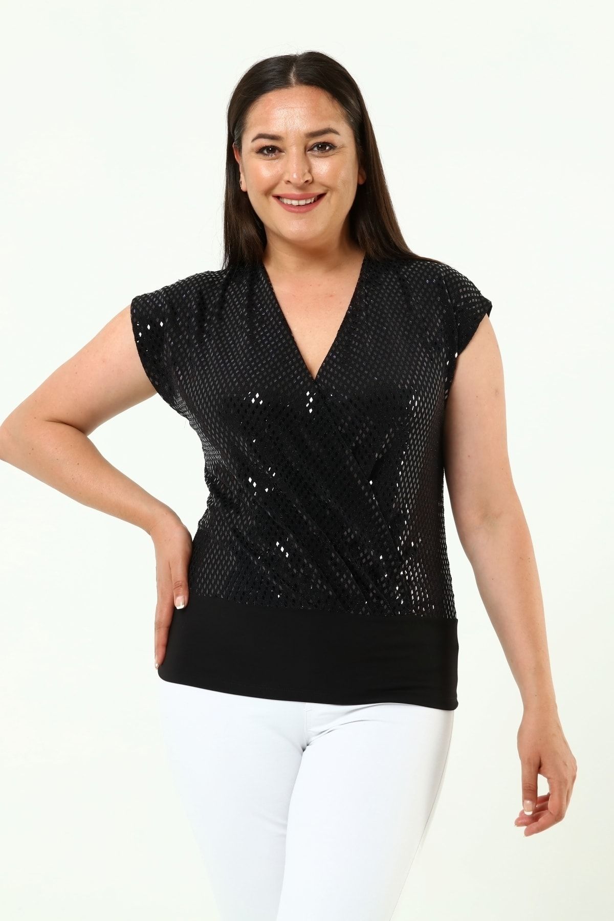 

Женская блузка большого размера Javelin Блузка больших размеров с пайетками