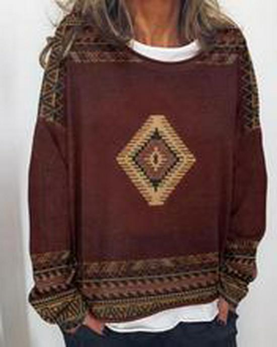 Tricou de damă cu mânecă lungă, cu decolteu în V și imprimeu floral, toamnă/iarnă 2023