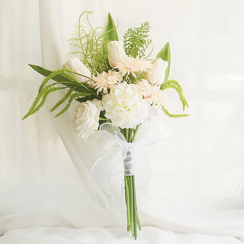 Bouquet Sposa Eucalipto Stile Foresta - Composizione Floreale Artificiale a Mano per Matrimoni & Arredo Casa