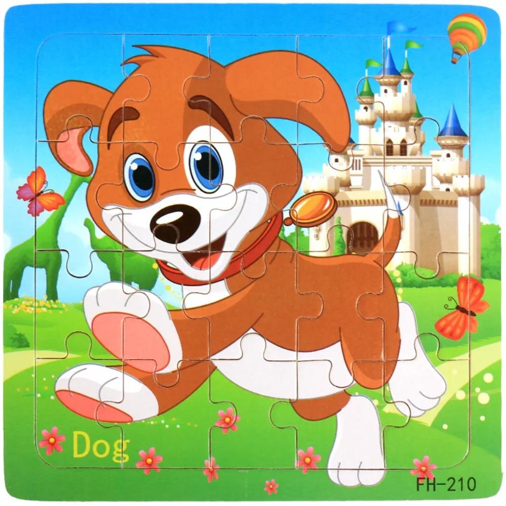 New 20 Pieces Montessori 3d Puzzle Cartoon Animal Vehicle Early Childhood Learning Puzzle Toys Puzzle Wood Puzzle Game