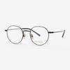 Alloaiweeo [Aloxrounz] Ara8109 C1 Minimal Titanium Classic Matte Black Metal Round Glasses
