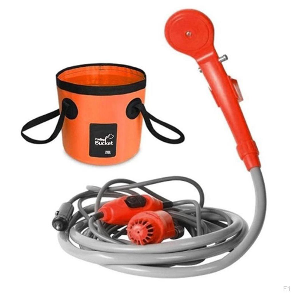 12 Shower Portable Electrical Foldable Bucket for Outdoor Camping Pets Washing Watering Pump