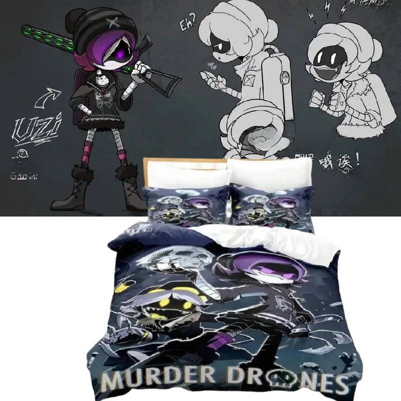 Murder Drones Bedding Set With 3d Printed For Teen Bedroom Decor