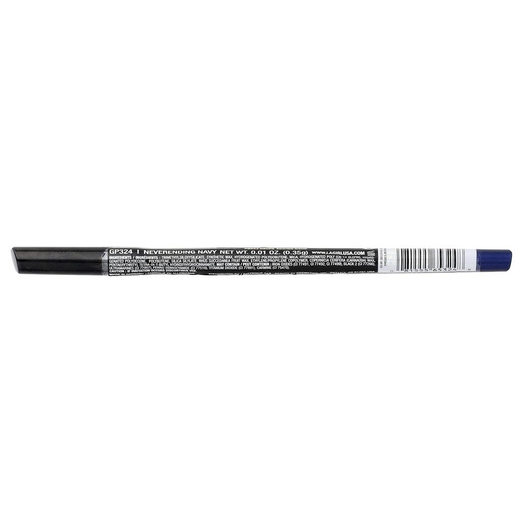 L.A. Girl, Ultimate Eye, Intense Stay Automatic Eyeliner, GP324 Neverending Navy, 0.35g (0.01oz)
