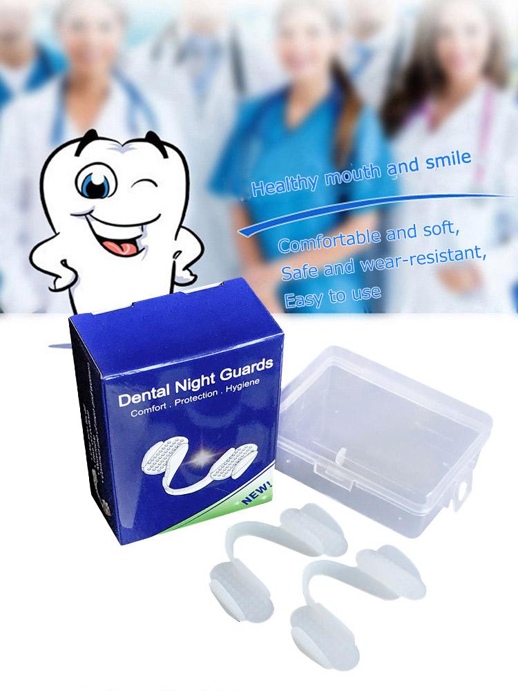 2Pcs Dental Mouth Guard Soft Night Anti-wear Pads Universal Anti-wear Silicone Tooth Pad for Grinding Clenching Teeth At Night