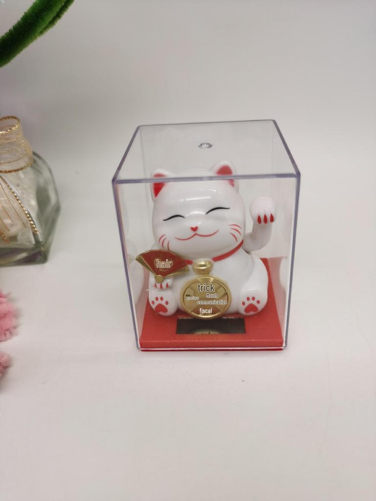 Solarbetriebene Winkekatze Figur - Kreatives Ornament und Einzigartiges Geschenk