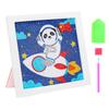 Kit complet de pictură cu diamant cu cadru de culoare strălucitoare, astronaut de desene animate, bricolaj