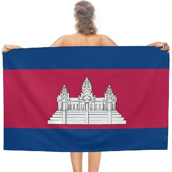 Cuban Flag Beach Towel,Oversized Super Soft Ultra Thin Absorbent Beach Towels for Travel,Quick Dry Double-Faced Pile Towel for Men