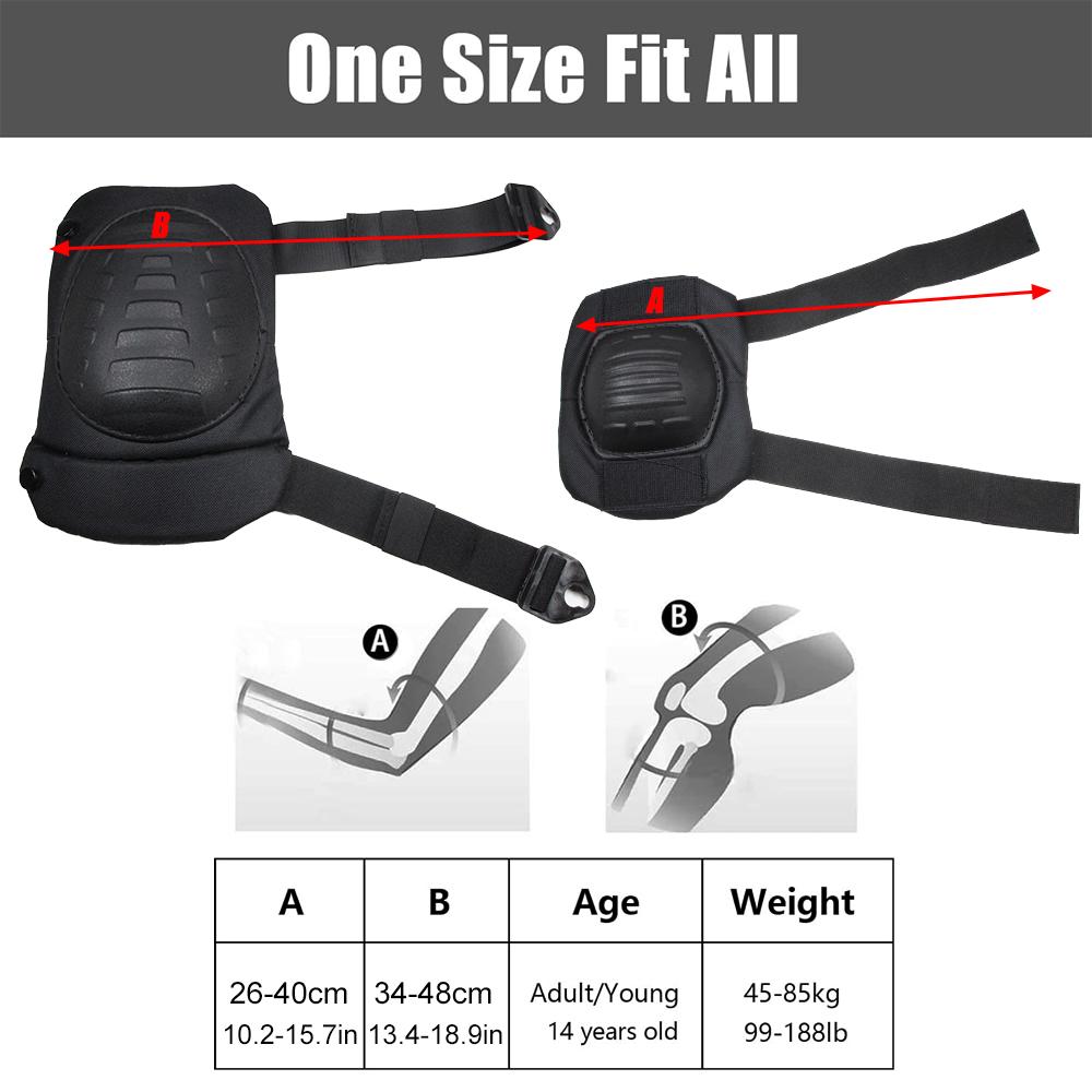 4-teiliges taktisches Knie- und Ellenbogenschoner-Set für Airsoft-Knie- und Ellenbogenschützer, Kampfsport, Paintball, Skate, Outdoor-Sport, Sicherheitsschutzausrüstung