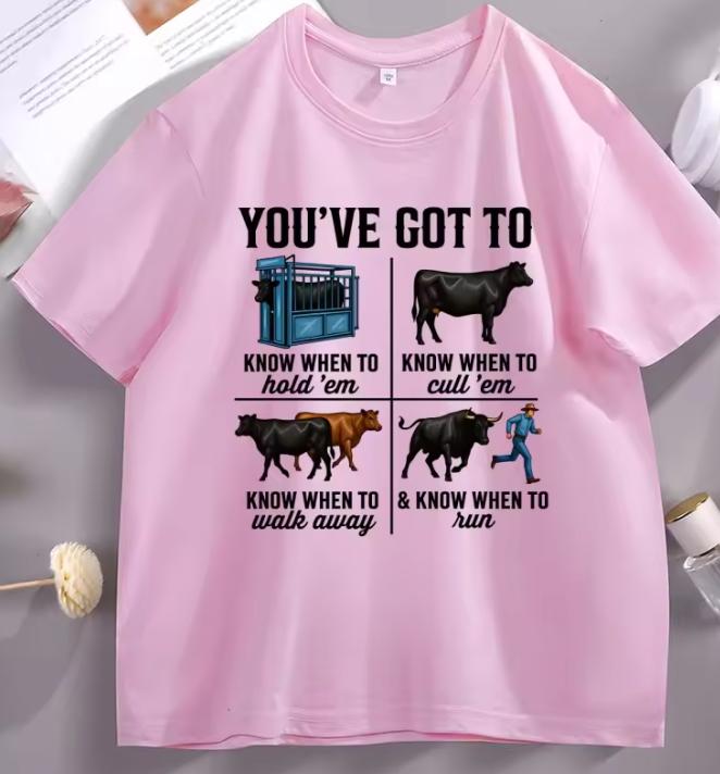 Funny Rancher Graphic Tee Cow Printed T Shirt Cotton Casual Short Sleeve Round Neck Tshirts Male Comfortable Tshirt High Soft