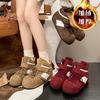 Big Head Velvet Warm Platform German Training Shoes, New Retro Lace-up High-top Casual Shoes In Autumn and Winter