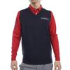 Admiral Golf ADMA471 Men's Cable Pattern V-Neck Sweater Vest, Navy