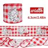 New Imitation Linen Christmas Ribbon 2m Handmade Gift Box Strap DIY Bow Ribbon DIY Crafts