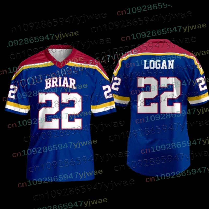 Fuori Sede Briar University Maglia Graham 44 22 DI LAURENTIS 66 Tucker46 T-shirt Scollo a V Manica Corta Maglia da Hockey Genitore-Figlio