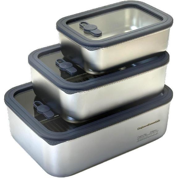 Stainless steel food storage containers leak proof & airtight lids for Kitchen,stainless steel bowl,meal prep lunch box,freezer and microwave safe