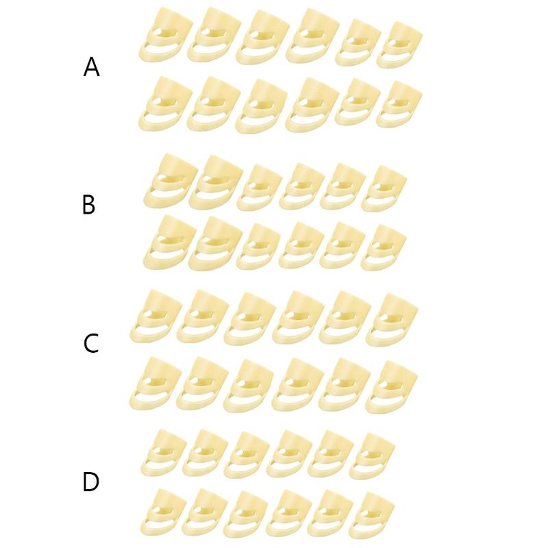 12 Pieces Plastic Thumb Finger Pick Multi Color Adjustable Finger Guitar Pick Hollow Guitar Plectrum For Acoustic Guitar