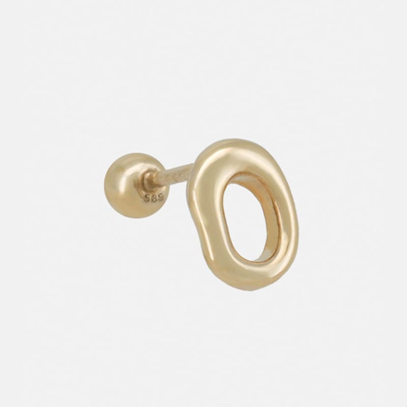 youngglow 14k oval line piercing