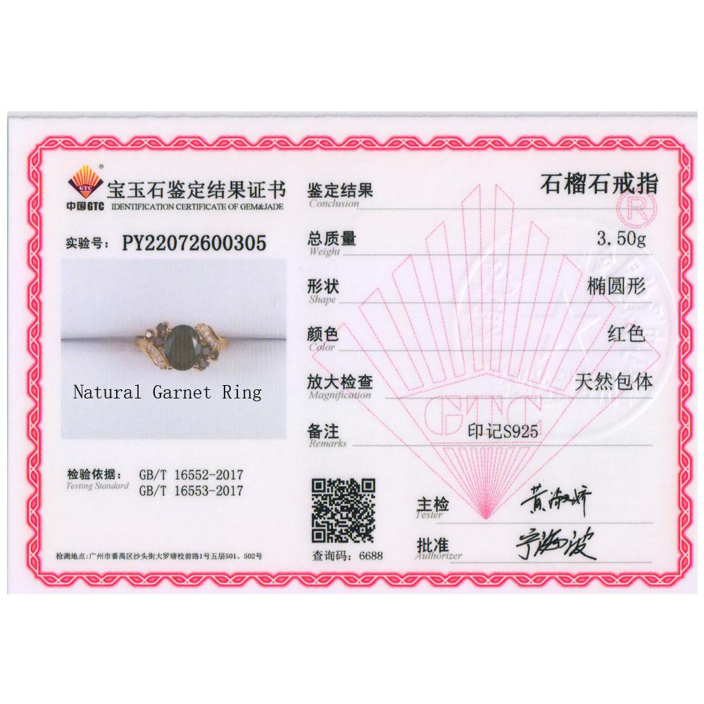 Set de bijuterii din argint cu piatră prețioasă granat roșu natural 12ct Cercei inel tăiat oval 8*10mm bijuterii fine pentru femei mama cadou frumos