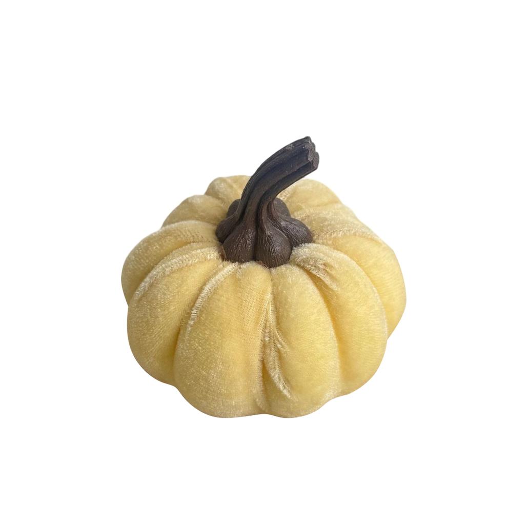 Artificial Pumpkin Decoration Plush Pumpkin Figurine Halloween Tabletop Ornament Home Party Display Accessory Seasonal Decor