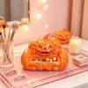 Pumpkin Sofa Sculpture Jewelry Tray Halloween Rings Holder, 3D Printed Trinket Organizers with Bats Wing Embossing Design Y5GB