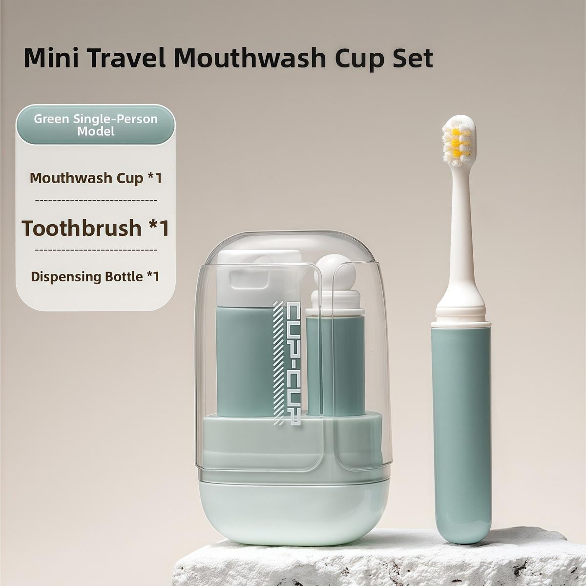

Portable 3-in-1 Toothbrush pocket Travel Toothbrush Set With Case Ergonomic Foldable Cup Holder Toiletries For Business Trip