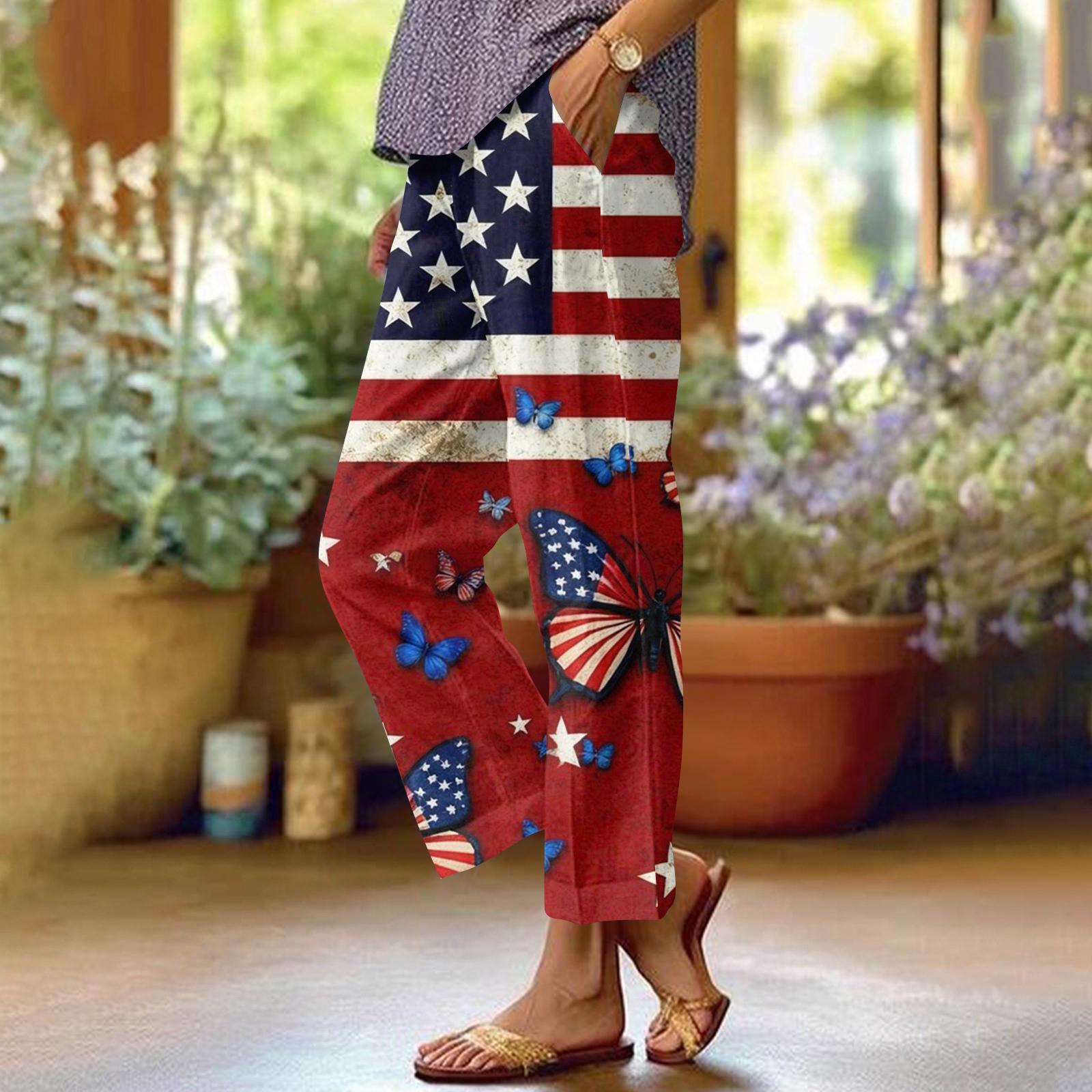 

Женские повседневные модные принтованные прямые брюки с карманами M винный