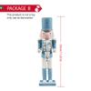 30cm Wooden Nutcracker Ornament Soldier Figurement Handcraft Doll Toy Home Office Table Xmas Decoration Statues Christmas Gift